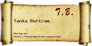 Tanka Bertram névjegykártya